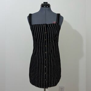 Striped Button up Mini Dress